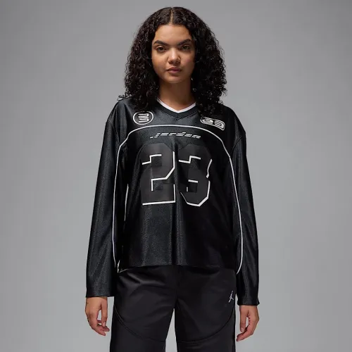 Nike Jordan жіноча Long-Sleeve Jersey Top колір чорний
