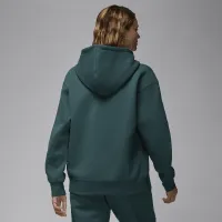 Nike Jordan Flight Fleece жіноча Satin-Lined Pullover Толстовка з капюшоном колір зелений