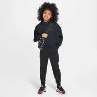 Nike Sportswear Tech Fleece Girls' оверсайз Толстовка з капюшоном колір чорний