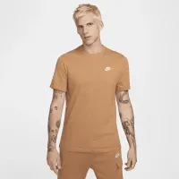 Nike Sportswear Club мужские футболка цвет коричневый