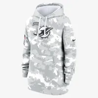 Miami Dolphins Salute to Service Primary Edge Club жіноча Nike NFL Pullover Толстовка з капюшоном колір білий
