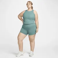 Nike One Fitted жіноча Dri-FIT Ribbed Tank Top (великі розміри) колір зелений
