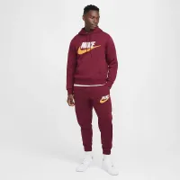 Nike Club Fleece мужские Pullover Толстовка с капюшоном цвет красный
