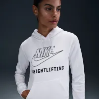 Nike женская Weightlifting Pullover Толстовка с капюшоном цвет белый