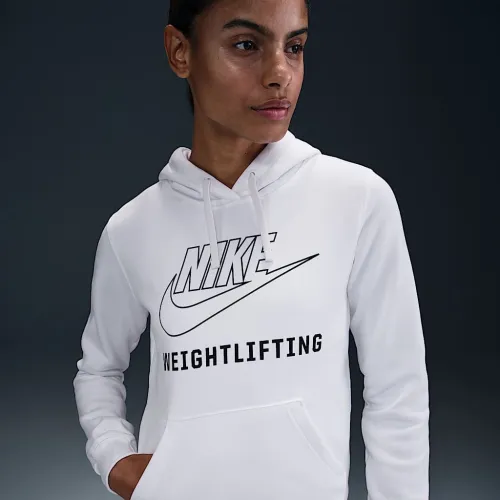 Nike женская Weightlifting Pullover Толстовка с капюшоном цвет белый