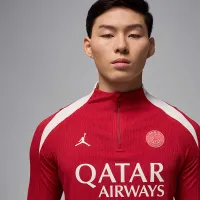 Nike Paris Saint-Germain Strike Elite Fourth мужские Jordan Dri-FIT ADV Soccer Knit Drill Top цвет красный