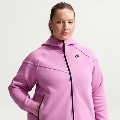Nike Sportswear Tech Fleece Windrunner женская Full-Zip Толстовка с капюшоном (большие размеры) цвет фиолетовый