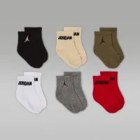 Nike Jordan Everyday Essentials Baby/Toddler Ankle шкарпетки (6 пар) колір червоний