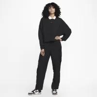 Nike Sportswear Plush женская оверсайз Crew-Neck Mod Crop свитшот цвет черный