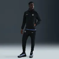 Chelsea FC Tech Windrunner мужские Nike Total 90 Soccer Fleece Full-Zip Куртка цвет черный
