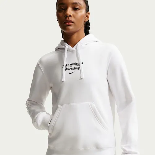 Nike женская Wrestling Pullover Толстовка с капюшоном цвет белый