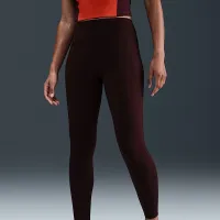 Nike Universa женская С высокой Талией 7/8 лосины with No Front Seam цвет красный