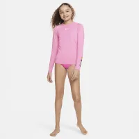 Nike Swim Charms Big детские (Girls') Long-Sleeve Hydroguard Pink