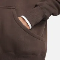 Nike Sportswear Phoenix Fleece женская оверсайз Pullover Толстовка с капюшоном цвет коричневый