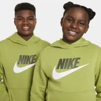 Nike Sportswear Club Fleece Big дитячі Толстовка з капюшоном (Extended Size) колір зелений