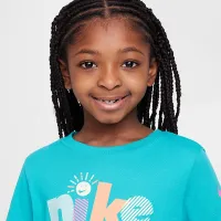 Nike Sunny Swoosh Little детские Graphic футболка цвет зеленый