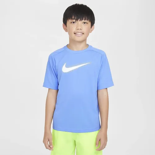 Nike Multi Big детские (для мальчиков) Dri-FIT Graphic тренировочные Top синий