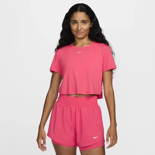 Nike One Classic жіноча Dri-FIT Short-Sleeve Cropped Top Pink
