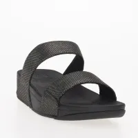 Шльопанці FitFlop Lulu Glitz-Canvas Slides HR2-B06 - Чорна