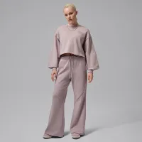 Nike Jordan Flight Fleece женская Mod-Crop Crew-Neck свитшот Pink