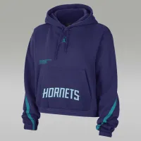 Nike Charlotte Hornets Courtside Statement Edition жіноча Jordan NBA Fleece Pullover Толстовка з капюшоном колір фіолетовий