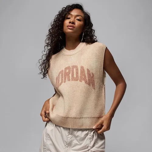 Nike Jordan Flight жіноча Knit Vest колір коричневий