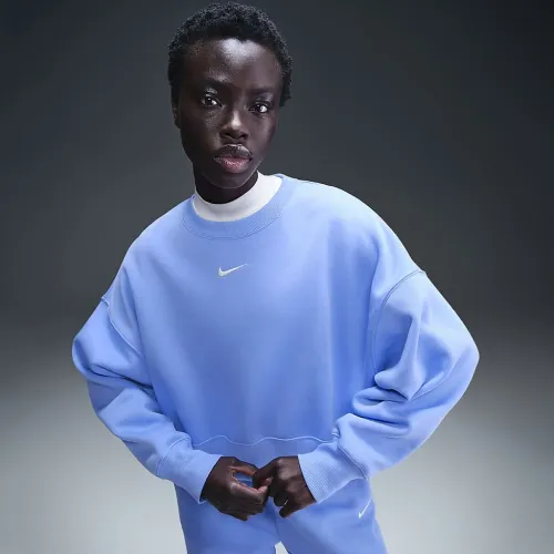 Nike Sportswear Phoenix Fleece женская Over-оверсайз Crew-Neck свитшот синий