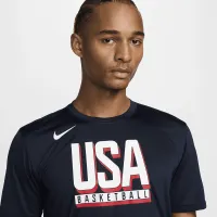 USA Practice чоловічі Nike баскетбольні футболка блакитний