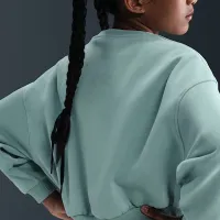 Nike Sportswear Club Fleece Girls' Boxy Crew-Neck свитшот цвет зеленый