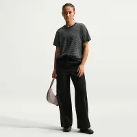 Nike Sportswear женская оверсайз Striped футболка цвет черный