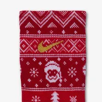 Nike Little дитячі Dri-FIT Holiday Elite Crew шкарпетки колір червоний