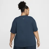Nike One Relaxed жіноча Dri-FIT Short-Sleeve Top (великі розміри) блакитний