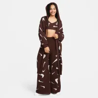 Nike Sportswear Phoenix Cozy Букле женская Loose Long Knit Cardigan цвет коричневый