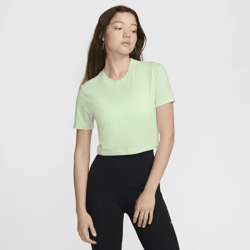 Nike Sportswear Essential женская Slim Cropped футболка цвет зеленый