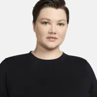 Nike One Fitted женская Dri-FIT Long-Sleeve Top (большие размеры) цвет черный