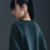 Nike Sportswear Phoenix Fleece женская оверсайз Crew-Neck свитшот синий