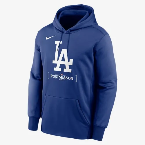 Los Angeles Dodgers 2024 Postseason Authentic Collection Men’s Nike Therma MLB Pullover Толстовка з капюшоном блакитний