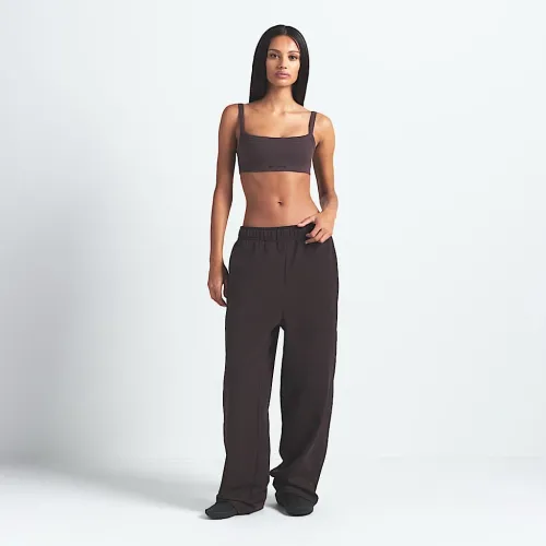 NikeSKIMS Matte Tricot женская Side-Snap Pants цвет коричневый