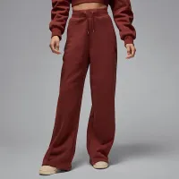 Nike Jordan Flight Fleece женская Open-Hem Pants цвет коричневый