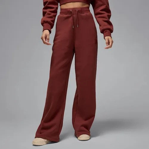 Nike Jordan Flight Fleece женская Open-Hem Pants цвет коричневый