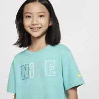 Nike Femme Pop Little детские футболка цвет зеленый