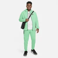 Nike Sportswear Tech Fleece Big детские (для мальчиков) Full-Zip Толстовка с капюшоном (Extended Size) цвет зеленый