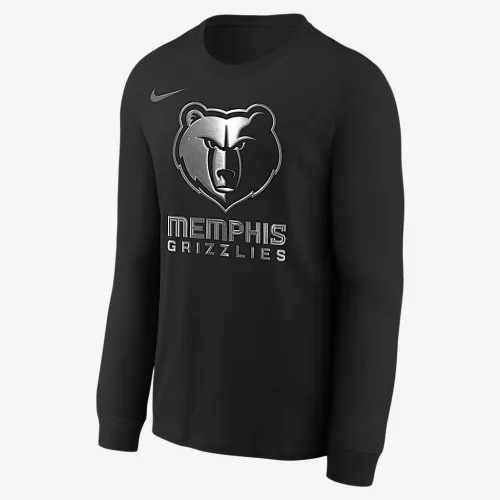 Memphis Grizzlies Courtside Big детские Nike NBA Boxy Long-Sleeve футболка цвет черный