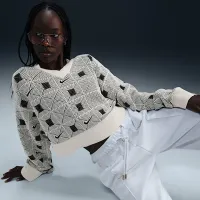 Nike Naomi Osaka женская Engineeцвет красный Knit Sweater цвет коричневый