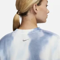 Nike Yoga Luxe Women's Cropped Crew-Neck Fleece Sweatshirt Blue