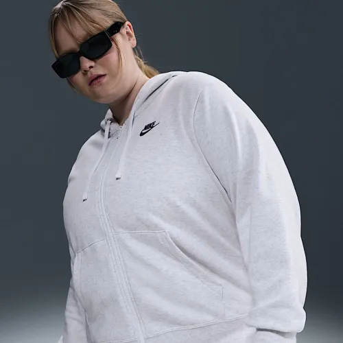 Nike Sportswear Club Fleece жіноча Full-Zip Толстовка з капюшоном (великі розміри) колір коричневий