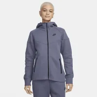 Nike Sportswear Tech Fleece Windrunner женская Full-Zip Толстовка с капюшоном цвет серый