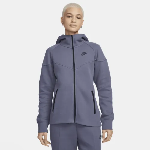 Nike Sportswear Tech Fleece Windrunner женская Full-Zip Толстовка с капюшоном цвет серый