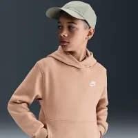 Nike Sportswear Club Fleece Big дитячі Pullover Толстовка з капюшоном колір коричневий
