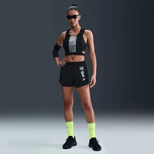Nike Tempo женская Dri-FIT Mid-Rise Brief-Lined Running шорты цвет черный
